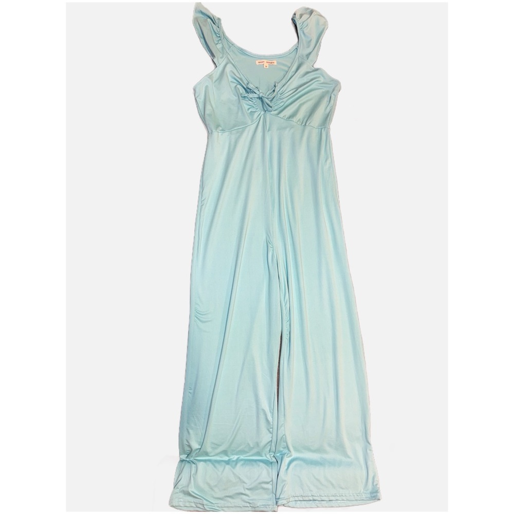 GREEN GODDESS- NWT Women's Light Blue Jumpsuit size Medium - Picture 1 of 13